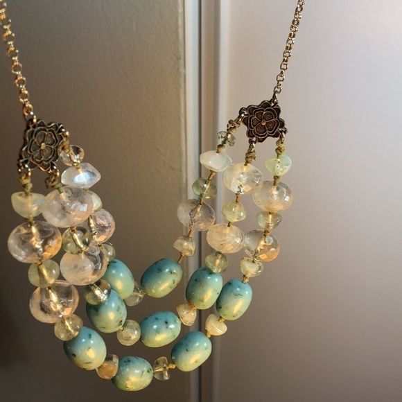 Turquoise Beaded Three Layer Necklace - Picture 6 of 8